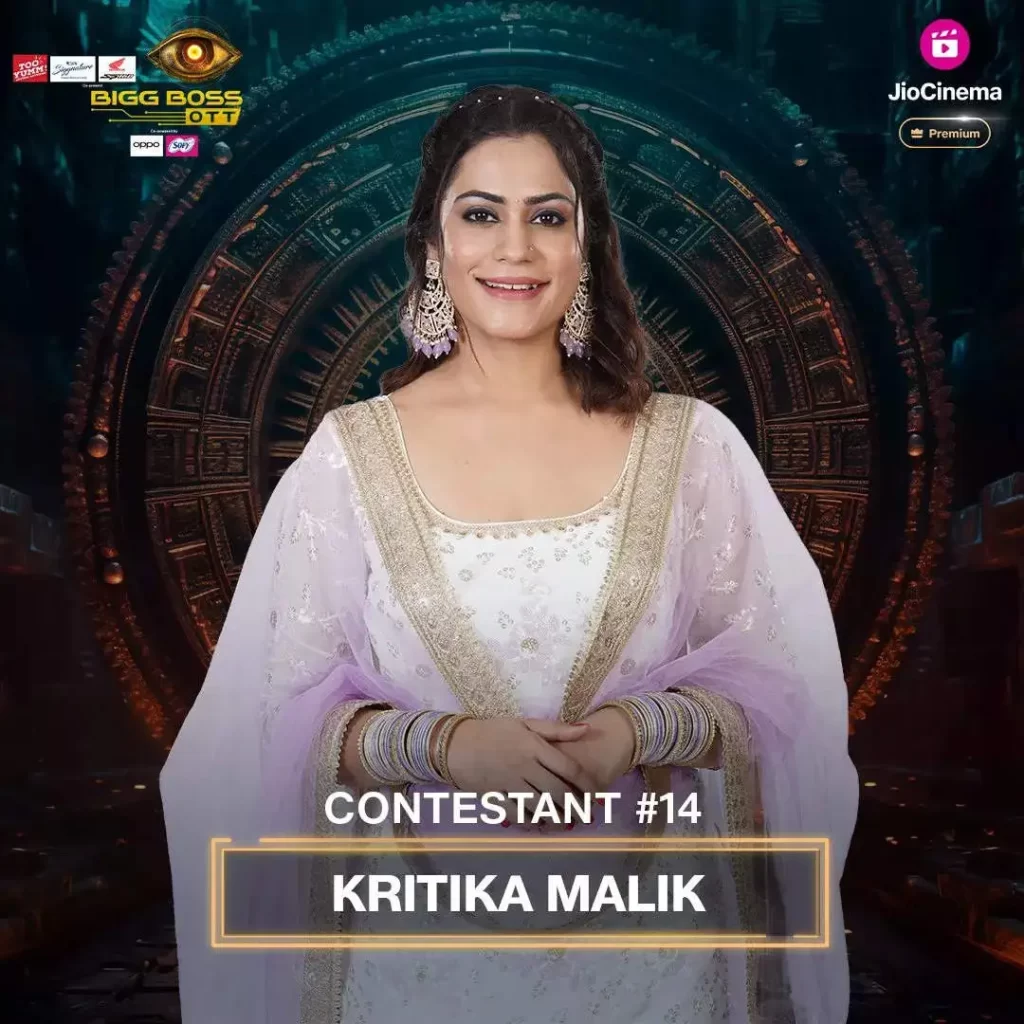 Kritika Malik - Bigg Boss OTT 3 All Contestant list