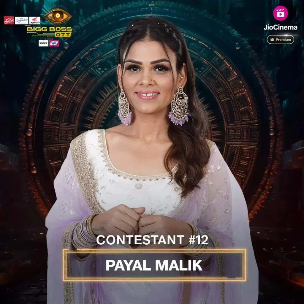 Payal Malik - Bigg Boss OTT 3 All Contestant list